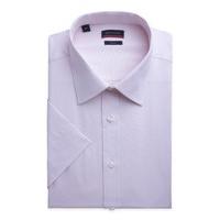 Pierre Cardin Pink Plain Oxford Short Sleeve Shirt 15 Pink
