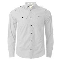 Pinstripe Long sleeve Shirt in Optic White - Dissident