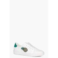 Pineapple Embroidered Trainer - green