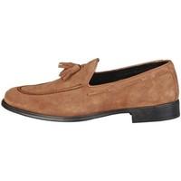 pierre cardin constant cuir mens loafers casual shoes in brown