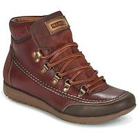 pikolinos lisboa w67 womens shoes high top trainers in brown