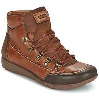 pikolinos lisboa w67 womens shoes high top trainers in brown