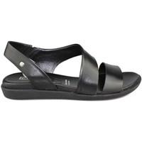 pikolinos antillas full color womens sandals in black