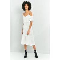 Pins & Needles Broderie Anglaise Cold-Shoulder Midi Dress, WHITE