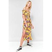 Pins & Needles Floral Picnic Off-The-Shoulder Midi Dress, YELLOW