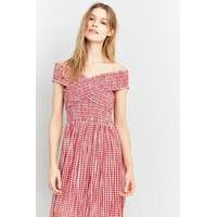 Pins & Needles Gingham Picnic Midi Dress, RED