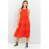 Pins & Needles Tiered Layer Sleeveless Dress, RED