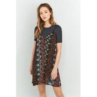 Pins & Needles Floral Slip Dress, BLACK MULTI