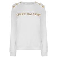 pierre balmain logo crew sweatshirt