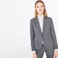 Pinstriped Hopsack Blazer - Graphite