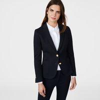 Piqué Stretch Blazer - Black