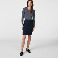 Piqué Stretch Skirt - Navy