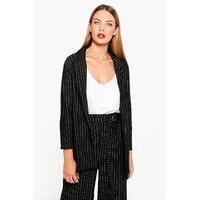 Pinstripe Tailored Blazer - black