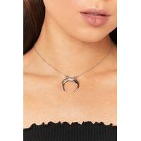 Pippa Silver Bull Ring Choker Necklace