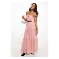 Pink Chiffon Goddess Maxi Dress