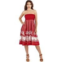 Pistachio Ladies 2 in 1 Cotton Summer Holiday Dress women\'s Dress in red