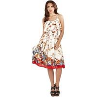 pistachio ladies frill overlay short floral dress womens dress in red