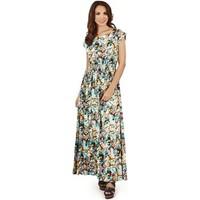 pistachio ladies elasticated waist floral maxi dress womens long dress ...