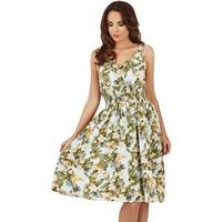 pistachio ladies frill detail knee length summer holiday dress womens  ...