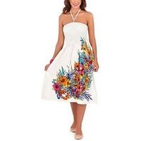 Pistachio Ladies Floral 3 in 1 Cotton Summer Dress women\'s Dress in blue