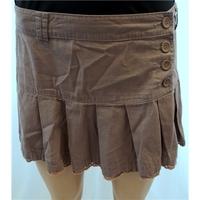 Pimkie Size 6 Brown Pleated Mini Skirt