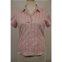 Pink shortsleeved shirt by Marks and Spencer - Size: 14 - Pink - Short sleeved shirt
