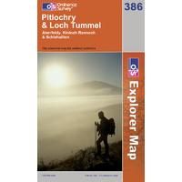 Pitlochry & Loch Tummel - OS Explorer Map Sheet Number 386