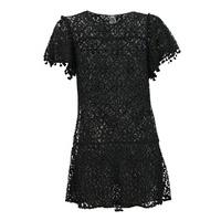 PilyQ Black Beach Dress Pom Pom