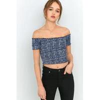 Pins & Needles Picnic Bardot Blue Floral Off-The-Shoulder Top, BLUE