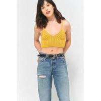 Pins & Needles Knitted Bralette, YELLOW