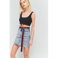 Pins & Needles Cropped Eyelet Cami, BLACK