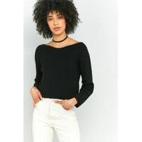 Pins & Needles Sweetheart Neck Jumper, BLACK