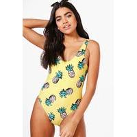 Pineapple Scoop Swimsuit - yellow