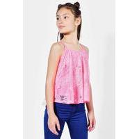 Pineapple Lace Swing Vest - pink