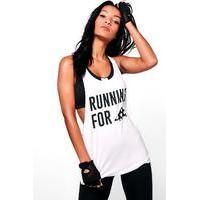 pizza slogan running vest white