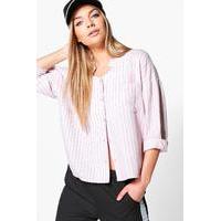 Pinstripe Long Sleeve Shirt - rose