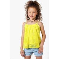 pineapple lace swing vest lime