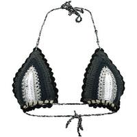 Pilyq Black triangle Stardust Crochet women\'s Mix & match swimwear in black