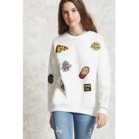 Pizza Patch Fleece Sweatshirt