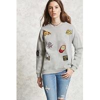 Pizza Patch Fleece Sweatshirt