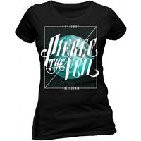 Pierce The Veil - Moon Logo Women\'s Small Fitted T-Shirt - Black