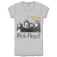 pink floyd dsotm band in prism grey ladies ts small