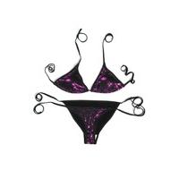 pink mermaid shimmer scales bikini size one size