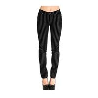 Pinstripe Stretch Skinny Jeans - Size: Waist 28"