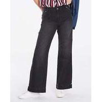 Pixie Wide Leg Jeans Black Long