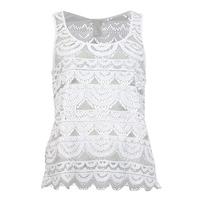 PilyQ White Top Lace Tank