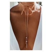 Pia Brown Suede Western Choker