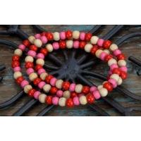 pink coco bead bracelet necklace