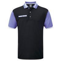 Pique Colourblock Golf Shirt with Jacquard Knit Trim