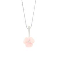 Pink Mother Of Pearl Necklace Clover Tuberose Silver